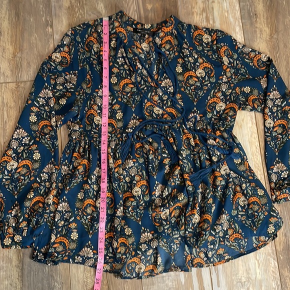 ANTHROPOLOGIE Romeo and Juliet Blue Paisley Print - Picture 6 of 8